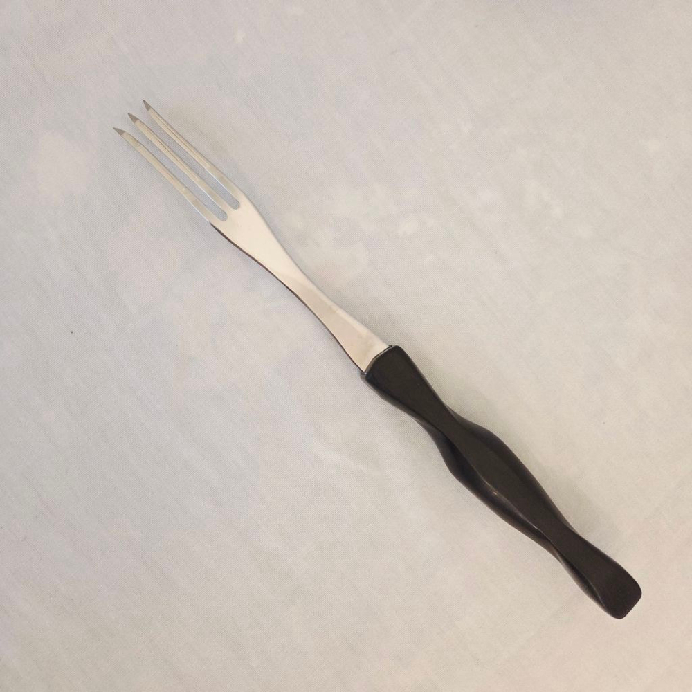CUTCO Silver & Dark Brown Serving Fork 11"